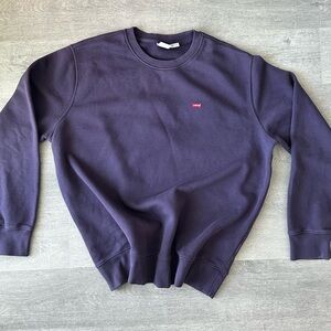 Levi's Men's Logo Purple Sweatshirt Crewneck 80% Cotton
